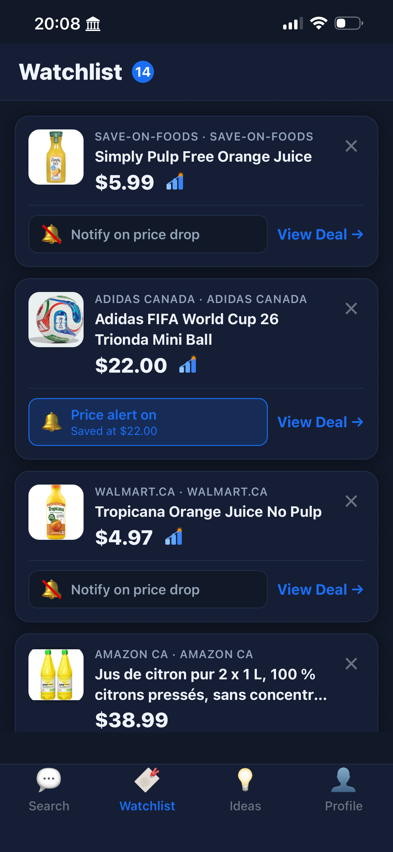 Jakilio watchlist dark mode